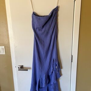 Free People Cobalt Blue Textured Dress